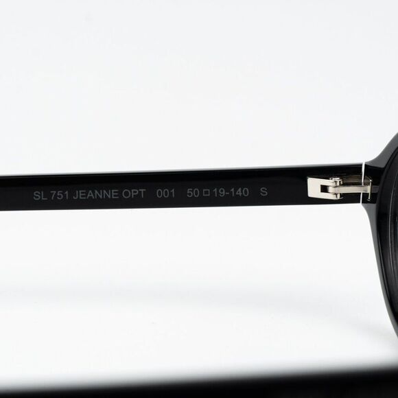 NEW Saint Laurent SL751 JEANNE OPT 001 Black Oval Women Eyeglasses - Picture 11 of 13